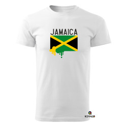 JAMAICA flaga t-shirt koszulka UNISEX biały